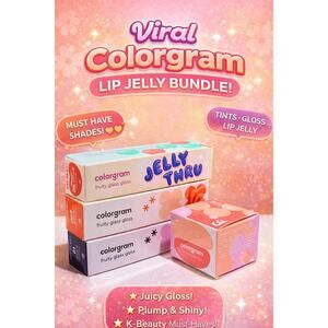 💥#9 $52 Retail VIRAL COLORGRAM LIP JELLY BUNDLE! 4 PRODUCTS ALL DIFFERENT